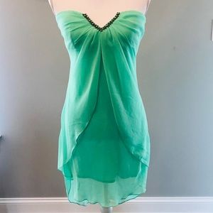 Marineblu Strapless Evening Dress With Beading